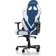DXRacer (The Original Gladiator G001 Gaming Chair, mākslīgā āda, zils/balts, 200 cm, < 200 cm