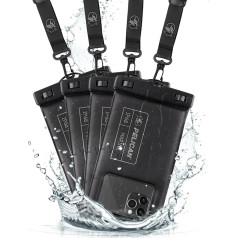 Pelican 4 Pack Marine - IP68 ūdensnecaurlaidīgs telefona futrālis/korpuss (parastais izmērs) - peldošs ūdensnecaurlaidīgs telefona futrālis - iPhone 16 Pro Max/iPhone 15 Pro/14 Pro/13/12/S24 Ultra - noņemama siksniņa