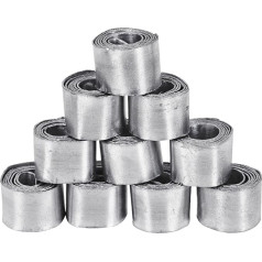 10 ruļļi makšķerēšanas svina loksnes Bootoow Soft Lead Roll svina loksnes sloksnes (0,6 mm, 1,2 mm), sudraba krāsā