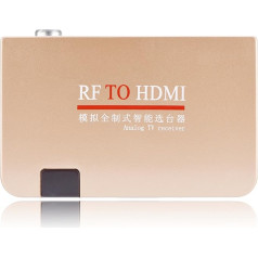 HF uz HDMI visu standartu pārveidotājs, analogais TV uztvērēja adapteris ar tālvadības pulti, RF uz HDMI pārveidotājs (Eiropas noteikumi)