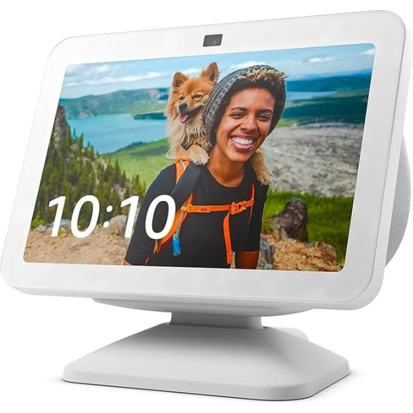 Echo Show 8 (3. paaudzes, 2023), balta + regulējams statīvs, balta