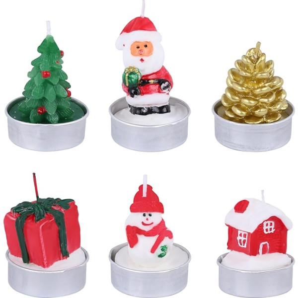Belle Vous Candle Gift Set of 6 - sveču komplekts sievietēm Ziemassvētkiem, dzimšanas dienai un Mātes dienai - parafīna dekoratīvās sveces mājai - dāvana sievietēm - sveču komplekts