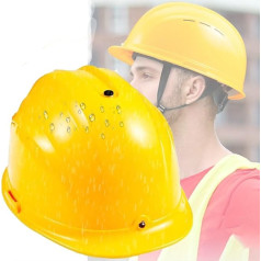 Hartschalenhut, Staubschutz, leicht, atmungsaktiv, verstellbar, mit Licht für Konstruktion und Transport (gelb)