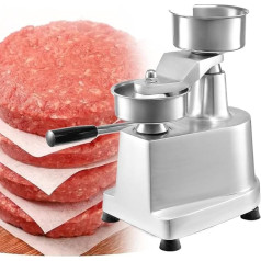XSDAJSD Kommerzieller Hamburger-Patty-Maker 100 mm/4 Zoll, 130 mm/5 Zoll, 150 mm/6 Zoll, manuelle Burger-Formmaschine für den Heimgebrauch mit Patty-Papier (5 Zoll)