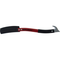 Stubai 670856 Āķis ar alumīnija rokturi/aizsargu pret slīdēšanu, melns/sarkans/sudraba, 580 mm
