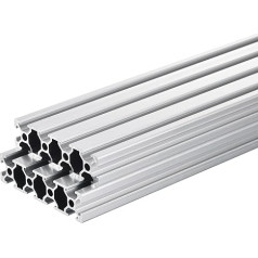 QUARKZMAN 2080 T-Nut Alumīnija profils 500 mm (19,7 collas) Sudraba Eiropas standarta anodēta lineārā līnija 3D printerim Lāzera gravēšanas mašīnai 2 gab. iepakojumā