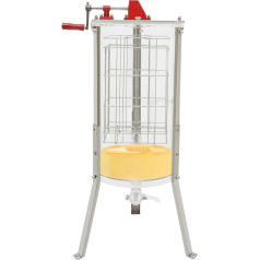 Honey Extractor 2 Frame Honey Extractor Manual Bee Extractor with Crank, Acrylic Transparent Barrel Beehives Honeycomb Spinner Machine for Hobbyist Bee Keeper, Honeycomb Drum Spinner with Lid