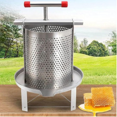Manuālais medus presētājs, nerūsējošā tērauda bišu separators, 0,5 cm acs medus presēšanas rīks, ko izmanto mājsaimniecībās, restorānos, saimniecībās, dravās, bišu dravās.
