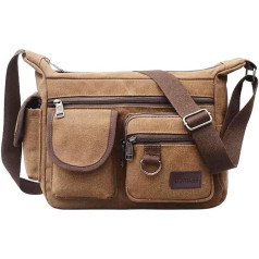 BOMKEE Ūdensizturīgs audekls Crossbody Bag plecu soma satchel plecu sling sling darbs Bag grāmatu soma vīriešiem un sievietēm