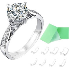 Neredzams gredzena izmēra regulētājs vaļējiem gredzeniem Gredzena izmēra regulētājs der visiem gredzeniem dažādu izmēru