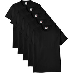 Fruit of the Loom vīriešu T-krekls, biezā kokvilna, M, L, XL, XXL, 3XL, dažādu krāsu komplekti, 5 gabaliņu iepakojums