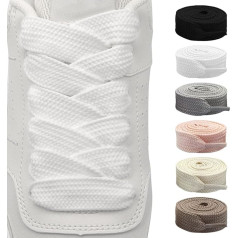 Shecret 2 Paar 20mm Breite Flach Schnürsenkel, Flache Dicke Breite Schnürsenkel, Reißfeste Ersatz Schnürsenkel aus Polyester für Sportschuhe, Trainer, Freizeitschuhe