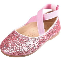TRIWORIAE-Prinzessin Schuhe Mädchen Glitzer Schuhe Kinder Flache Pailletten Mary Jane Partys Elegante Ballerinas