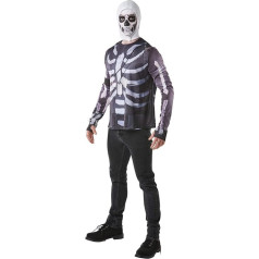 Rubie's 300196M Oficiālais Fortnite Skull Trooper kostīmu komplekts, spēļu āda, vīriešu un meiteņu, vidējs izmērs, krūtīm 38-41 colla