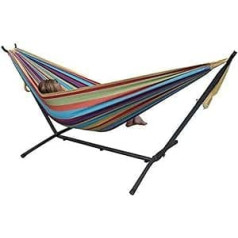 Vivere Double Cotton Hammock with Hammock Stand, 250 cm