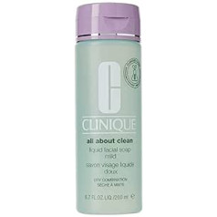 Clinique Šķidrās sejas ziepes ar sūkni, 200 ml, maigas