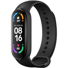 Xiaomi Mi Smart Band fitnesa izsekotājs un aktivitātes izsekotājs (AMOLED displejs, SpO2 izsekošana, miega uzraudzība, sirdsdarbības monitorēšana, paziņojumi, pedometrs, 5ATM ūdensizturīgs, lietotne Mi Fit)