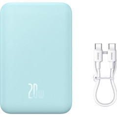 Powerbank Magnetic Mini 20000 mAh 20W + USB-C kabelis zils