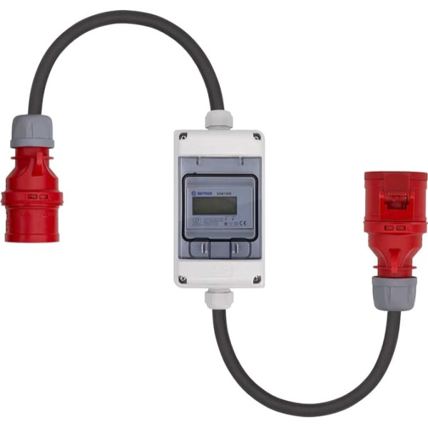 Swissnox digitālais elektrības skaitītāja adaptera kontaktdakša 400 V / 16 A CEE kontaktdakša un savienojums jaudas mērītājs enerģijas mērītājs starpmērītājs strāvas mērītājs izgatavots Vācijā IP44