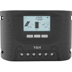 Y&H 60 A saules uzlādes kontrolieris 12 V 24 V 36 V 48 V LCD displejs, regulējams uzlādes un izlādes sprieguma parametriem, SLD, gela, plūdu, Li akumulatoriem