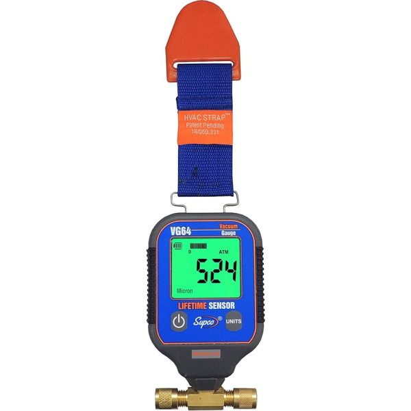 Supco VG64 Vakuum, DIGITAL DISPLAY, 0-12000 Micron Serie, 10% Genauigkeit, 1/10,2 cm männlich Flare Fitting Anschluss