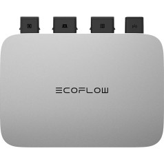 EcoFlow mikro invertors 600 W, inteliģentais saules invertors WLAN balkona elektrostacijai, PV invertors 2 saules paneļiem/IP67/App/MPPT, 5011401001, EFPowerStreamMI-EU-600W