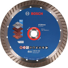 Bosch piederumi Bosch piederumi Bosch Professional 1 x Expert MultiMaterial Turbo dimanta griešanas diski (betonam, ķieģeļiem, diametrs 230 mm, lielie leņķa slīpmašīnu piederumi)