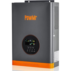 PowMr 3000 W saules hibrīda invertors, zemas frekvences invertora lādētājs no 24 V līdz 220 V/230 V, iebūvēts 60 A MPPT kontrolieris, piemērots 48 V svina-skābes/litija akumulatoram