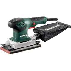 Metabo Schleifmaschine SR 2185 (Schleifer mit Staubbeutel + Koffer, 210 W, Schleifplatte 92x184 mm, Softgrip-Oberfläche) 600441500