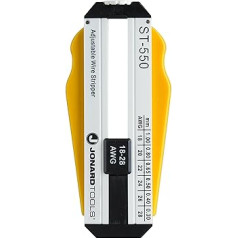 Jonard Tools ST-550 ABS Präzisionsabisolierzange, verstellbar, 18 bis 28 AWG, 3-57/64 Zoll Länge x 1-19/32 Zoll Höhe x 19/32 Zoll Dicke