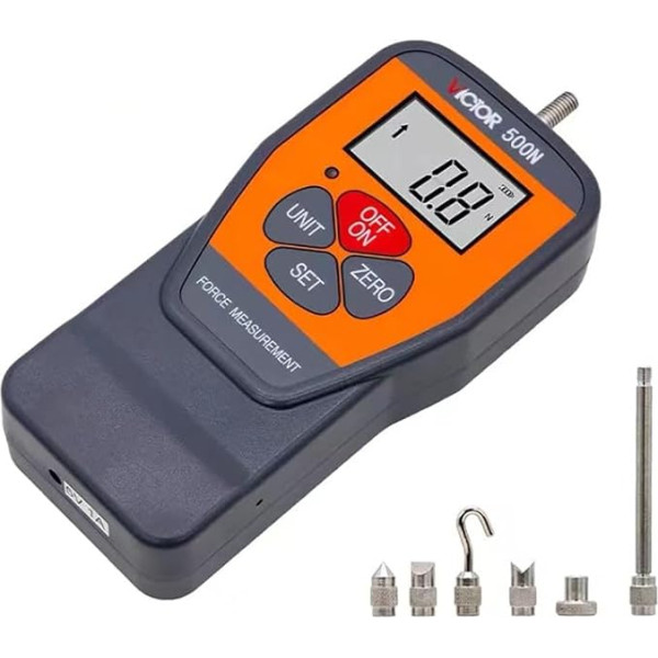 Jieotwice VC500N Digitales Kraftmessgerät, Hochpräzises Tensiometer, Tragbarer Push Pull Tester, Wiederaufladbares Kraftmessgerät