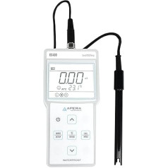 Apera Instruments EC400 portatīvais vadītspējas/TDS/temperatūras mērītājs (ietver 2301T-S vadītspējas elektrodu ar integrētu temperatūras mērījumu, 1 līdz 4 punktu kalibrēšana)