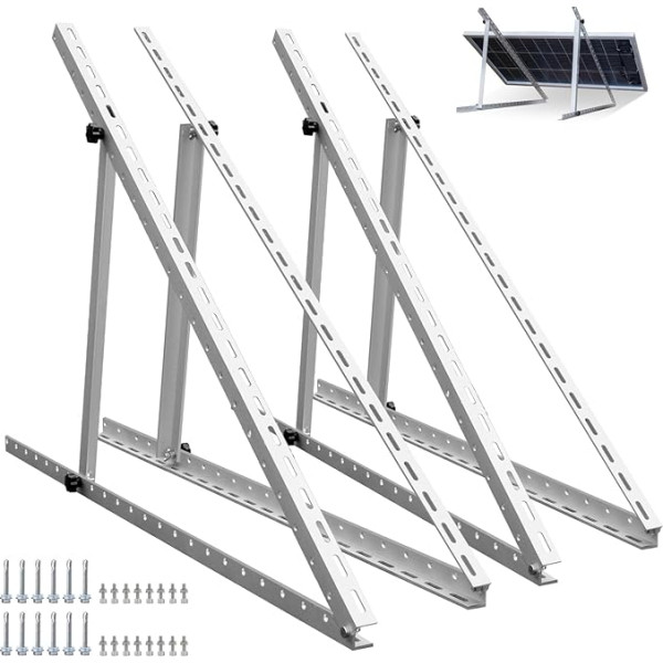 ECO-WORTHY 2 komplekti 114,3 cm verstellbarer Winkel, Solarmodul, negbare Halterungen für Boot, Wohnmobil, Dachnetzsystem