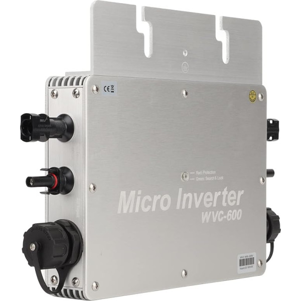 Micro Grid Tie Inverter 600 W IP65 ūdensizturīgs mazs saules fotoelektriskais invertors, ES kontaktdakša 230 V AC