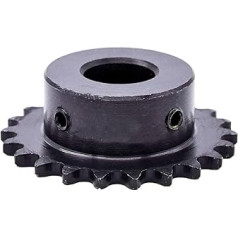 PIGENE Gear Spline Spiral Bevel Gear 30 Teeth 04C Sprocket Steel Industrial Sprocket Motor Chain Drive Pinion 8 10 12 14 15 16 17 18 19 20mm Bore (Size : 19mm Bore, Color : 04C 30T)