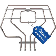 VIOKS Cepeškrāsns sildīšanas spole 230 V, kas paredzēta krāsnij ar augšējo sildīšanu Bosch 00773539 & 00471369 EGO 20.25899.000 - Bosch Balay Constructa Viva Siemens sildīšanas stienis Plīts sildīšanas elements 2800 W
