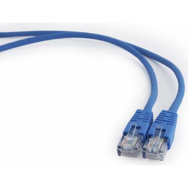 Patch cord cat.5e apvalks slēgts 1m zils