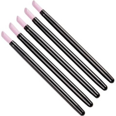 Minkissy 10 gab Nail Art Tools Cuticle Pusher Nail Art Polish Pildspalvas Nail Polished Pen Slīpēšanas galva Slīpēšanas Stick Repair Pen Black Gravēšana Pen