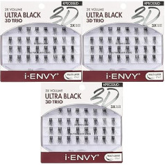 I•Envy i-ENVY 3D Trio Ultra Black Long Individual Eyelashes (iepakojumā 3 gabali)