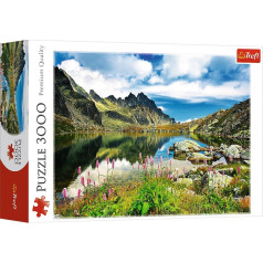 Puzzle 3000 elementi, vecais kalnu dīķis tatra, Slovākija