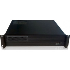 Kompakts PC korpuss atx rack 19 collu 2u melns