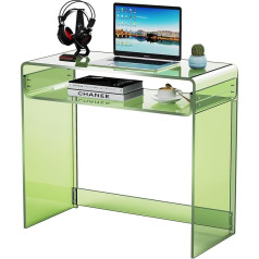 Solaround Acryl Schreibtisch Laptop Workstation Studie Tisch Home Office Konsole Tisch Eingang Tisch Dekor (Grün)