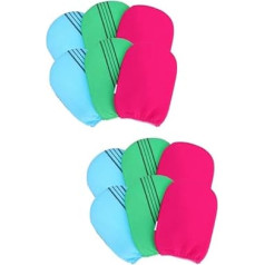 ‎Angoily Angoily Pack of 12 exfoliating gloves exfoliate gloves pore cleansing pore cleansing body peeling skin pure massage gloves towels double-sided gloves cleaning cloth hand towel man scrubber