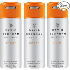 David Beckham Instinct Sport dezodorants vīriešu ķermeņa izsmidzināms 150 ml, 3 gabaliņi iepakojumā