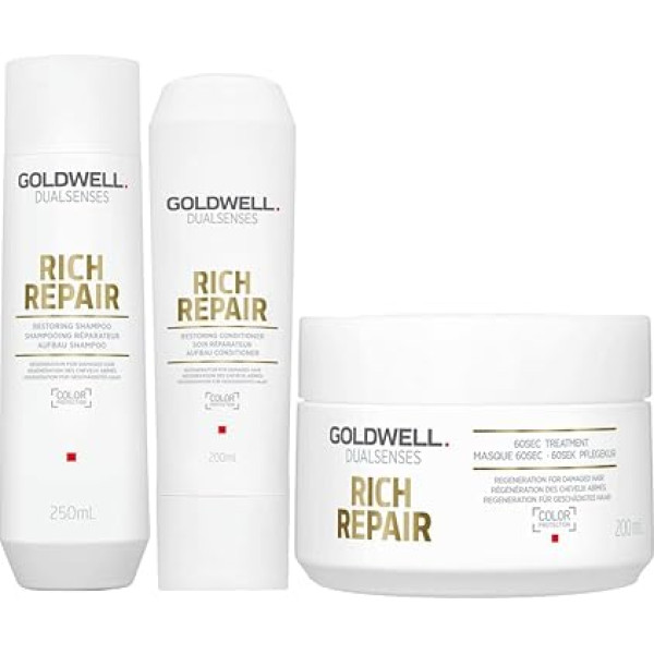 Goldwell Dualsenses Rich Repair SET šampūns 250ml + kondicionieris 200ml + 60Sek Kur 200ml