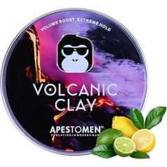 Apestomen Evolution In Modern Man Apestomen Volcanic Clay for Extreme Hold & No Shine (76,5 g) - matu māls vīriešiem - taisniem, bieziem un cirtainiem matiem - gluds Pompadour matu sakārtojums