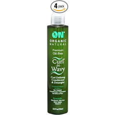 ON Organic Natural Curl-N-Wavy Avocado Detangler 8 Ounce (Pack of 4)