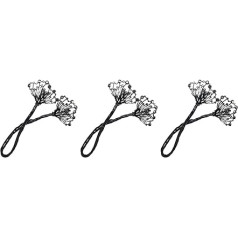 Minkissy Deft Ladies Rhinestone Maker Twists Lazy Diy un ērts Ziemassvētku rīks Band Rhinestone dāvanu matu modes ruļļi Meitenes franču aksesuāri Sievietes Styling 3 gab.