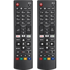 Tālvadības pults LG TV Smart TV - universālā tālvadības pults (2 pultis) Rezerves tālvadības pults LG Smart LCD OLED QNED Nanocell 4K UHD Ultra HD televizoriem