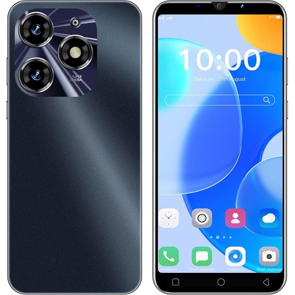 MTGud viedtālrunis, 5.0 collu IPS displejs, 16GB ROM, 128GB, paplašināms, Android viedtālrunis, Dual SIM mobilais tālrunis, 3000mAh akumulators 3G mobilajiem tālruņiem (SPark10Pro-Black)